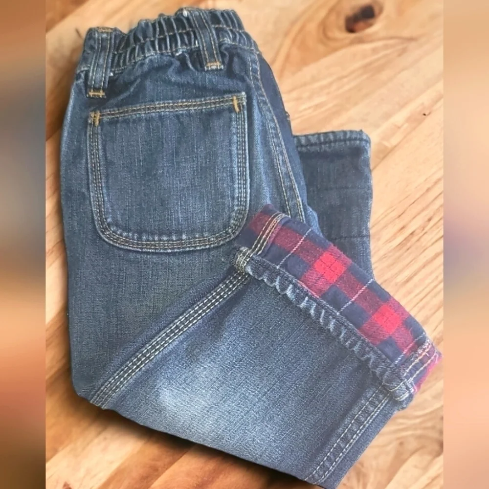 Baby Gap Denim Jeans with Flannel Cuffs